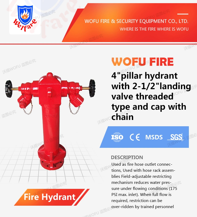 4"Pillar Type Fire Hydrant with 2-1/2"Landing Valve Parts